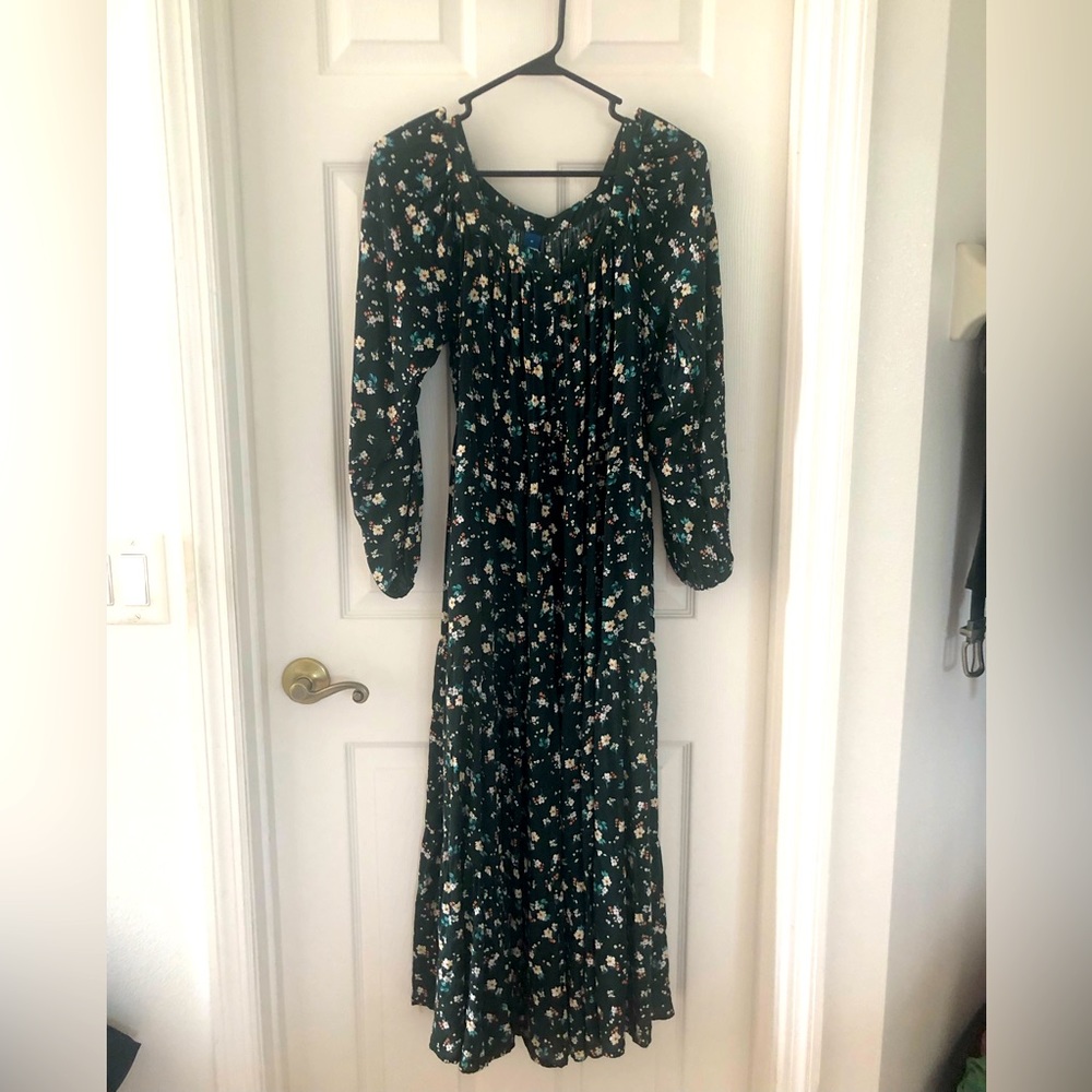 Long green dress